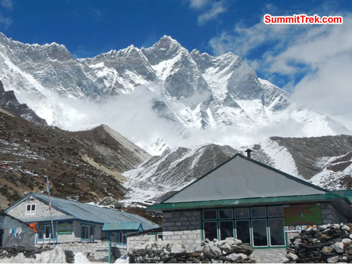 Chukkung village in the sunshine with Lhotse south face in background. Sangeeta Sindhi Photo