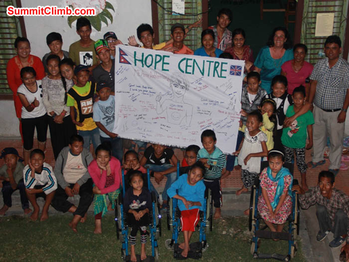 Ama Dablam expedition team member Saz supports Hope Centre, in aid of Nepalese children with disabilities. Sarabjit Bhooee Photo.JPG