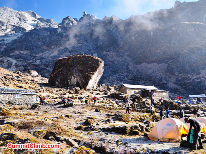Chetra Village camp at 4150 metres, 13612 feet. Photo by Michael Moritz.JPG