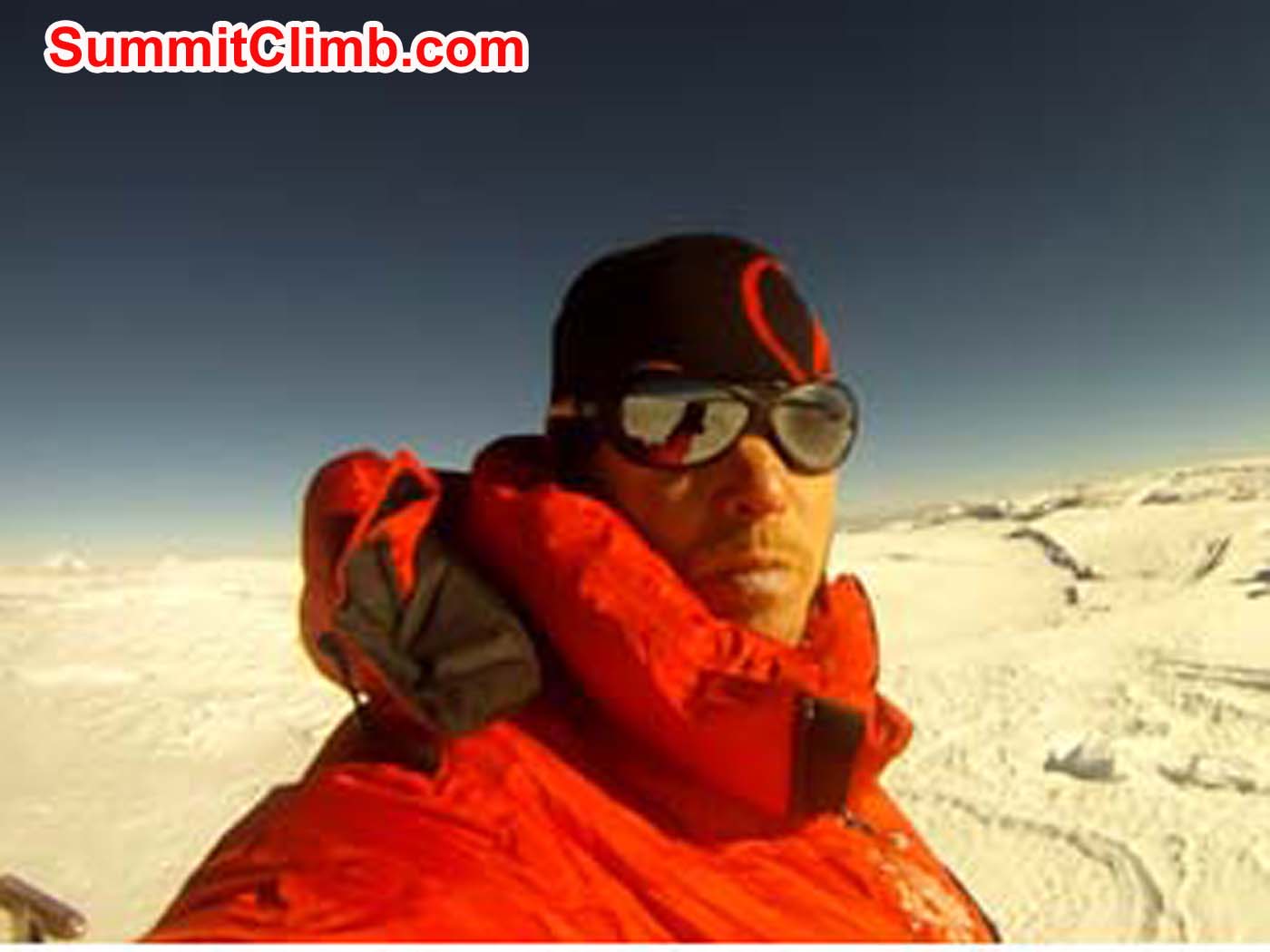 Anders on the summit of Cho Oyu. Photo Anders