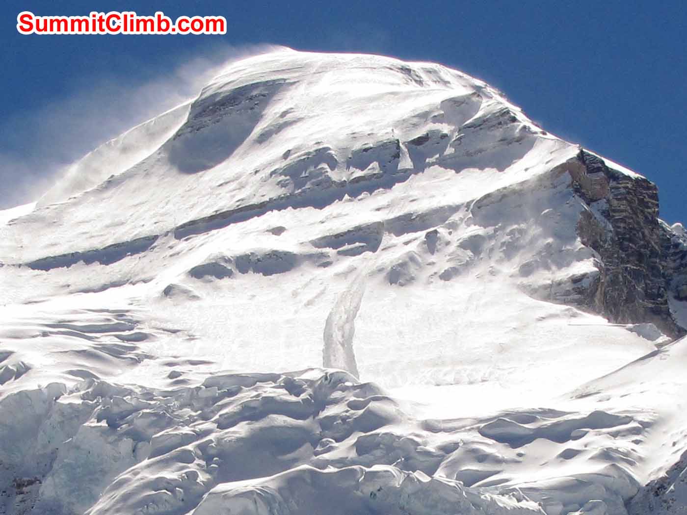 Cho Oyu News- A huge avalanche hit Camp 2 this morning. Is everyone ok. Troy Bacon Photo