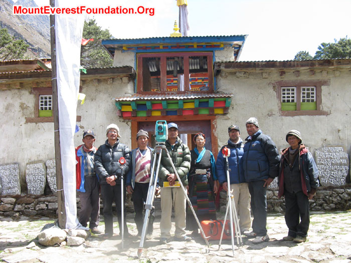 Team roster at Deboche Nunnery after project recoding and Surveying finish. Photo Murari Sharma