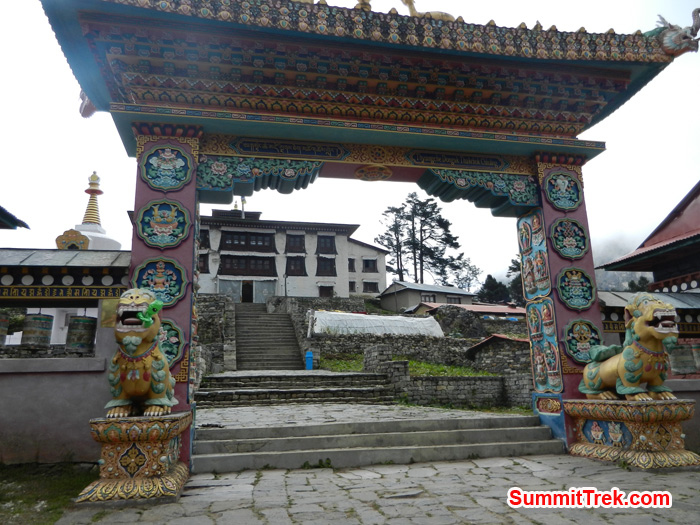 Tanboche Monastery main gate. Photo by Stephanie