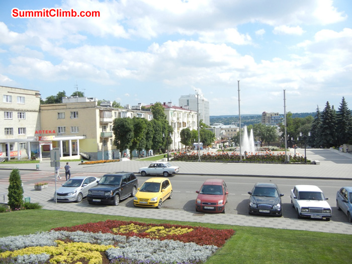 Park, shops and water fountains in Pyatigorsk, Russia. Photo Scott Patch