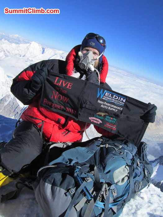 Summit of Everest by Chris Longacre. Photo Chris