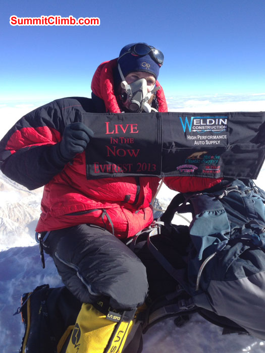 Summit of Everest by Chris Longacre. Photo Chris