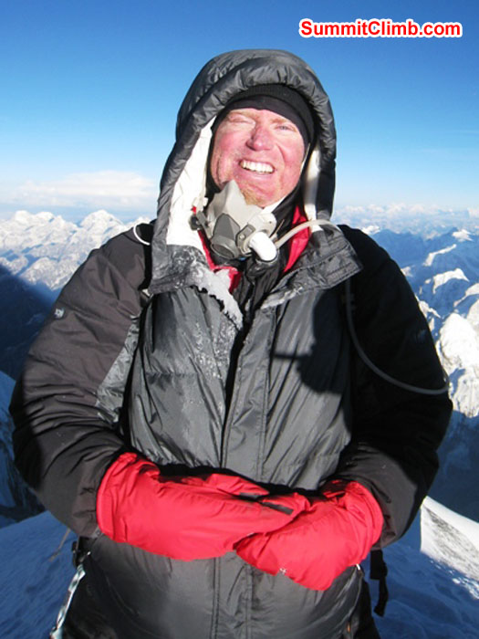 Scott Smith on the summit. Photo by Kieran Lally