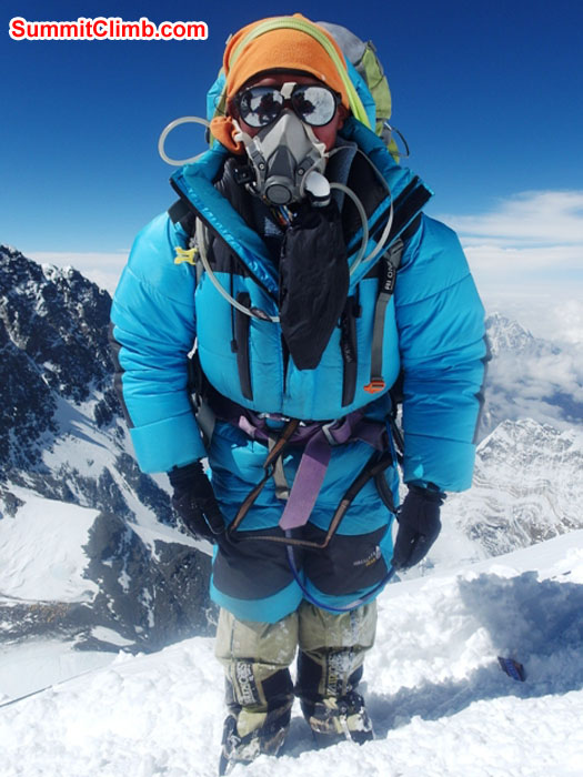Jangbu Sherpa all geared up for the summit. Monika Witkowska Photo.JPG