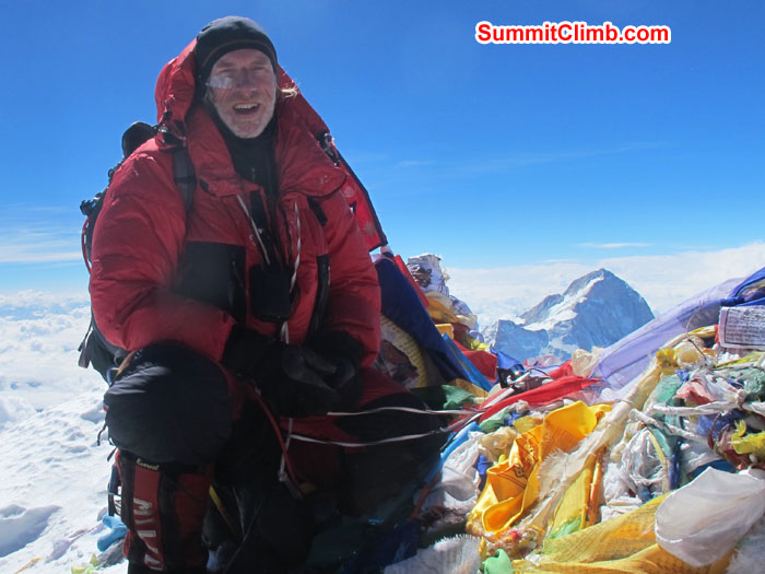 David at summit of Everest. Photo Chris Bailley