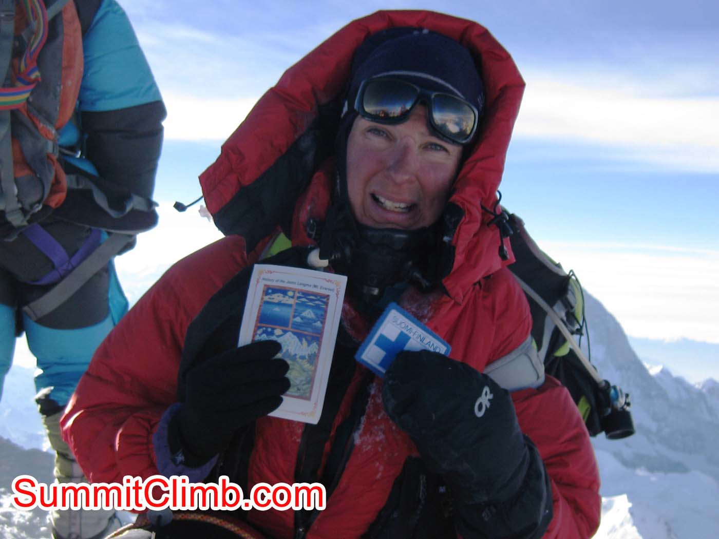 Mia Graeffe on Summit of Everest - First Female from Finland to summit Everest from Tibet - Photo Mia Graeffe