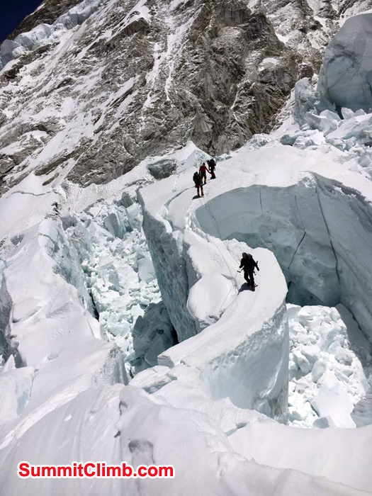 Climbers at Icefall