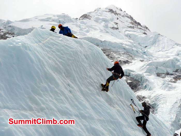 Fix rope training near big ice wall