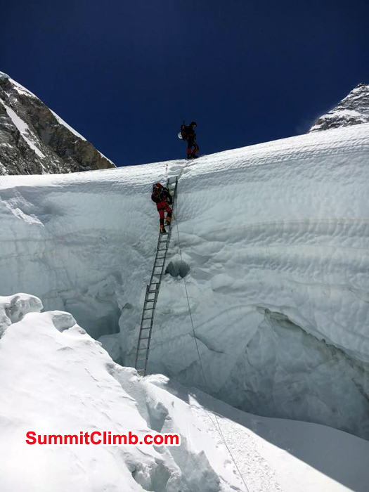 Ladder section at Khumbu Icefall