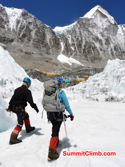 Walking back to basecamp after ice training. Mike Fairman photo