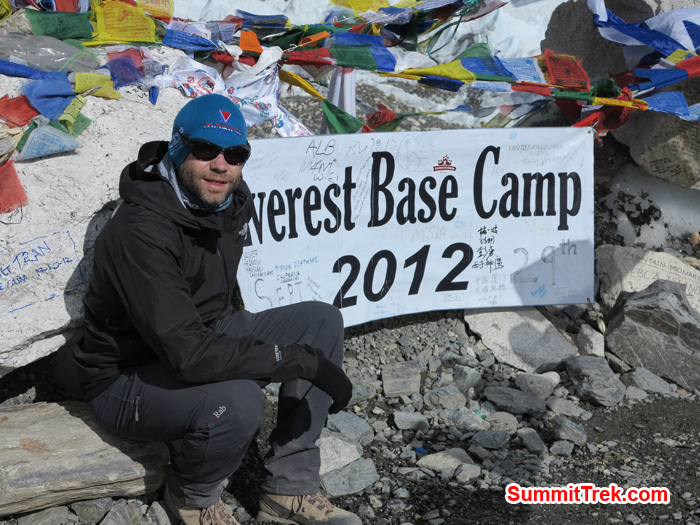 Mathew at Everest BaseCamp. Photo by Matthew Slater.