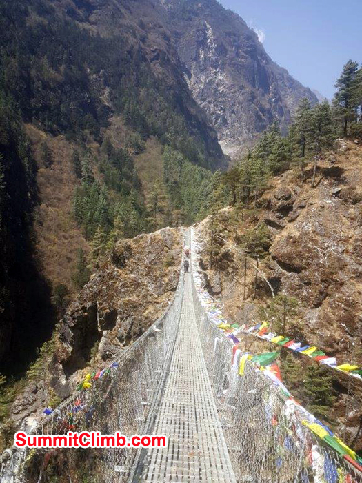 one of the many suspension bridge near Phakding