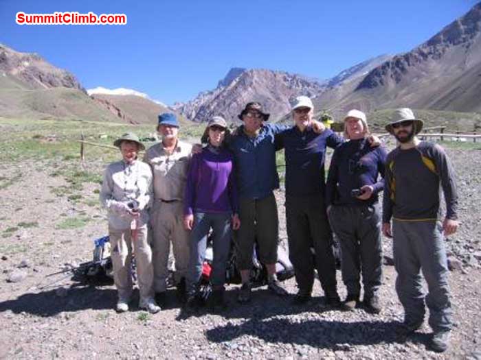 team at start of trek, aconcagua