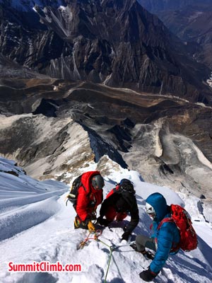 climbers going for summit