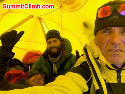 cho oyu news, enviroment inside tent at camp 2