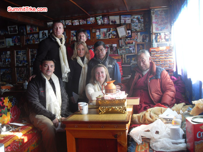Christmas New Year Group at Pangboche with Lama Gasi. Photo Kaji Tamang.