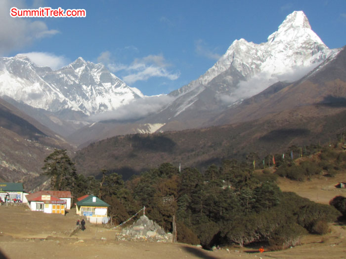 View from Tangboche, Everest, Nupste, and AmaDablam. Photo Aless
