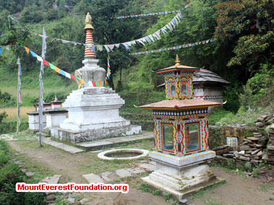 nepal volunteer trek, buddish temple
