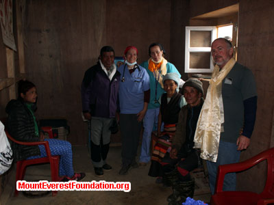 nepal volunteer trek, team at health post