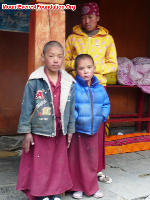 Sherpa nuns at the local temple. Thanks to Marcia MacDonald